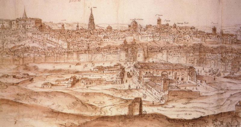 Anton van den Wyngaerde View of Toledo